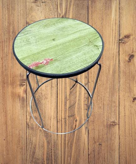 Indian home stainless steel stackable round stool.