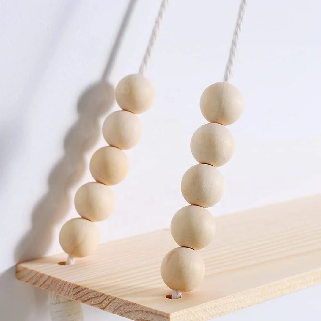 Macrame Wall Hanging Shelf — 55 cm height by 35 cm length by 9.5 cm width