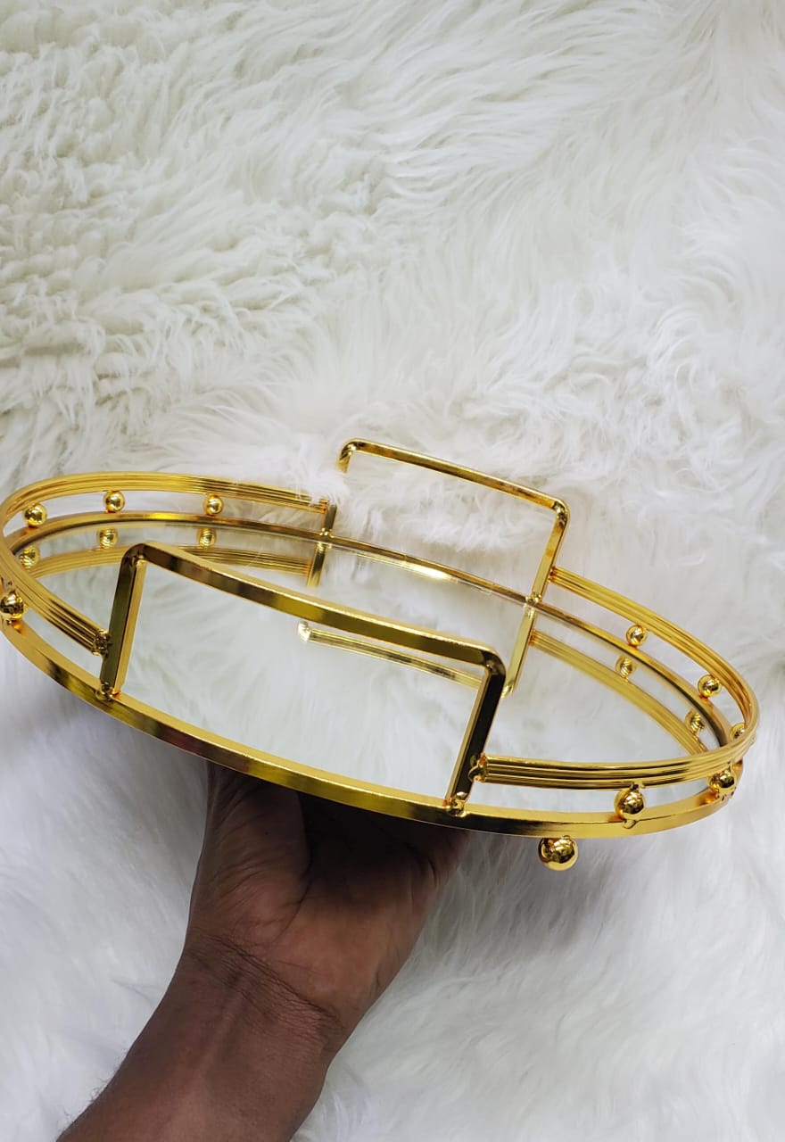 Decorative dining /cosmetics vanity tray