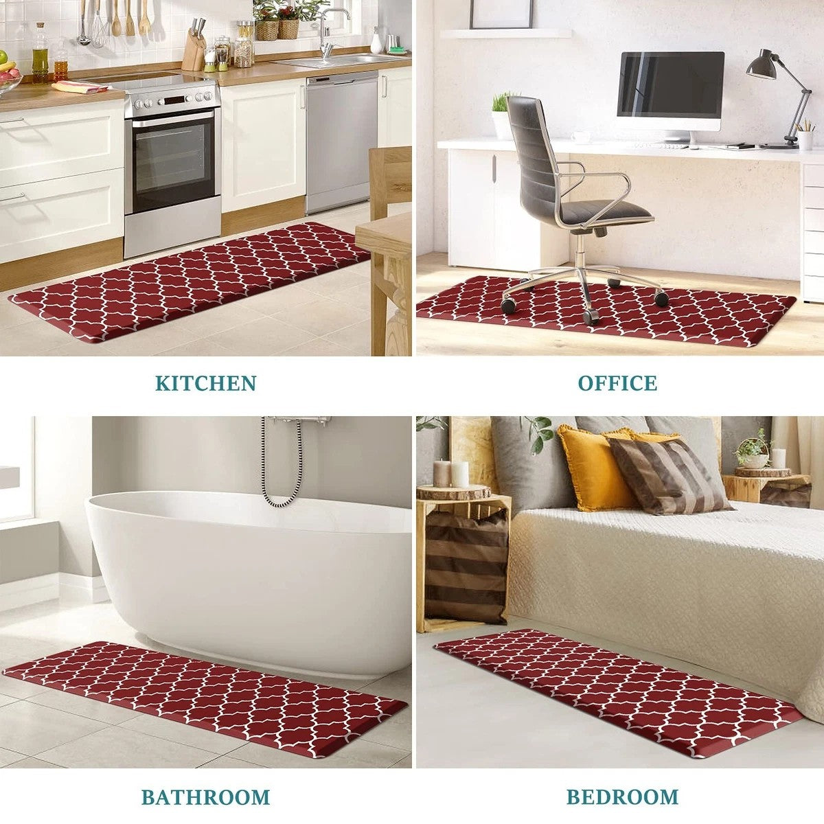 Cushioned Anti-Fatigue Kitchen Rug Mat (45 × 120 cm)