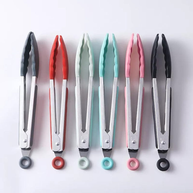 Silicone stainles steel tong