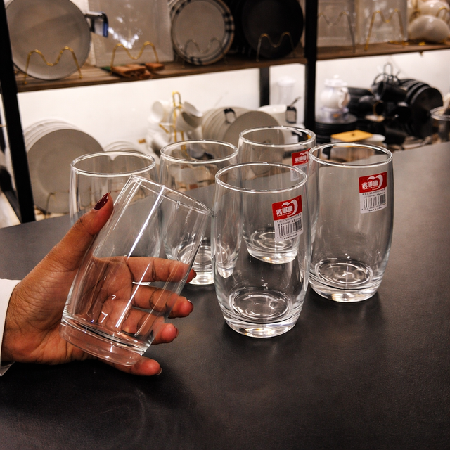 Classic Clear Drinking Glasses (Set of 6)
