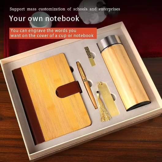 High End Wooden Classic Excutive Gift Set 5 in 1 Bamboo Gift Set