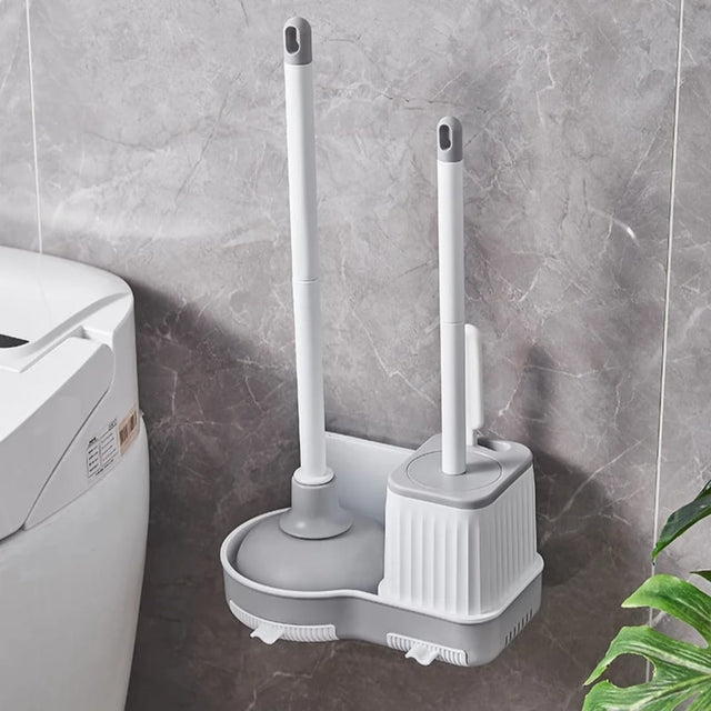 3-in-1 Toilet Brush & Plunger Set