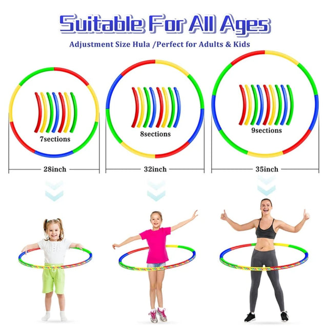 Adjustable Hula Hoop for Kids & Adults