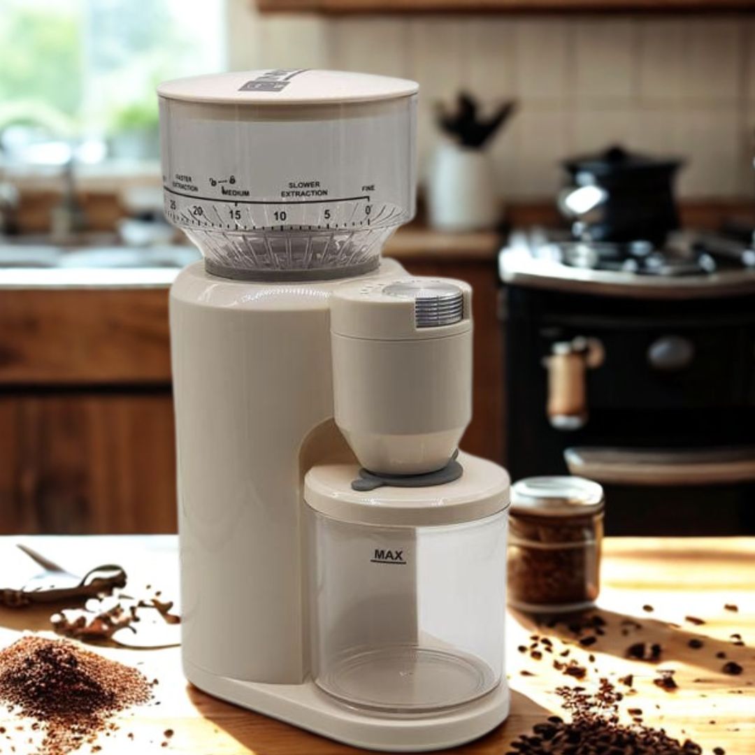 Electric Coffee Bean Grinder — Conical Bali Design with 30-Level Precision