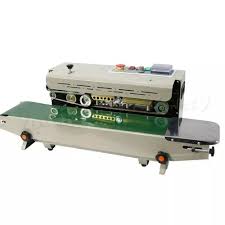 Horizontal continuous band sealer/sealing machine.