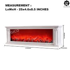 Artificial LED Fireplace with Realistic Log Wood Burning Flame for Decoration 60cm