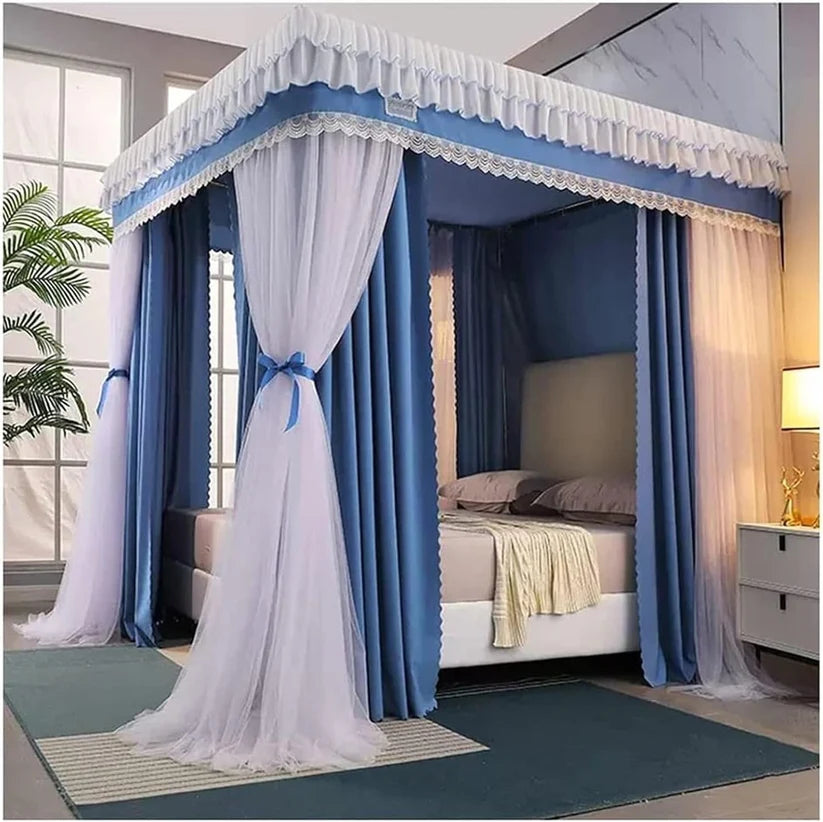 King size Luxury Square Canopy Double-layer Mosquito Net 5 by 6