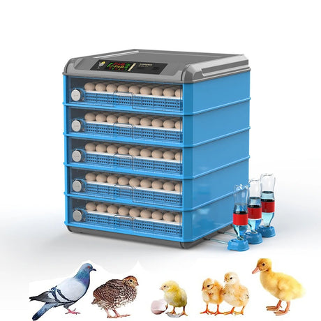 Poultry egg incubators for hatching eggs.