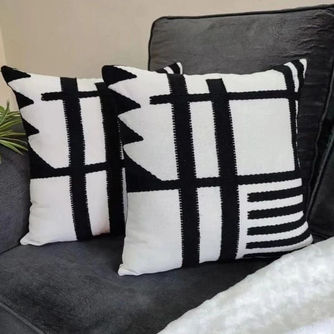 Cotton pillow case b&w