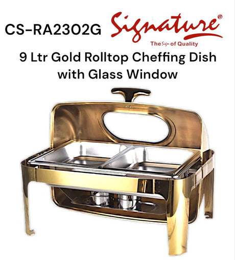 Signature Gold CS-RA-2302G 9L Rolltop chafing dishes