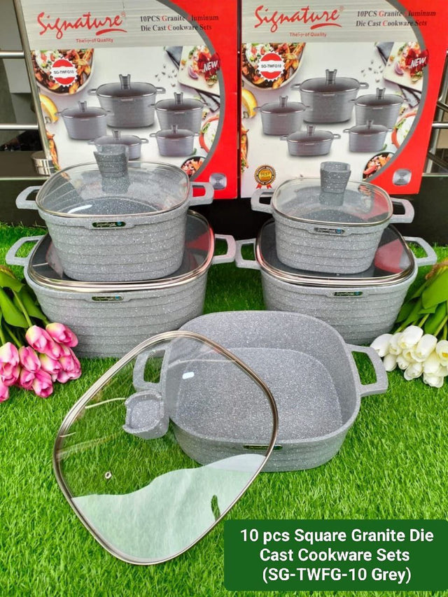 Square Granite Die Cast Cookware Sets