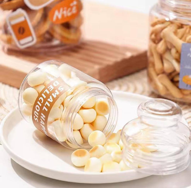 Clear Glass Storage Jar with Glass Lid 650ml