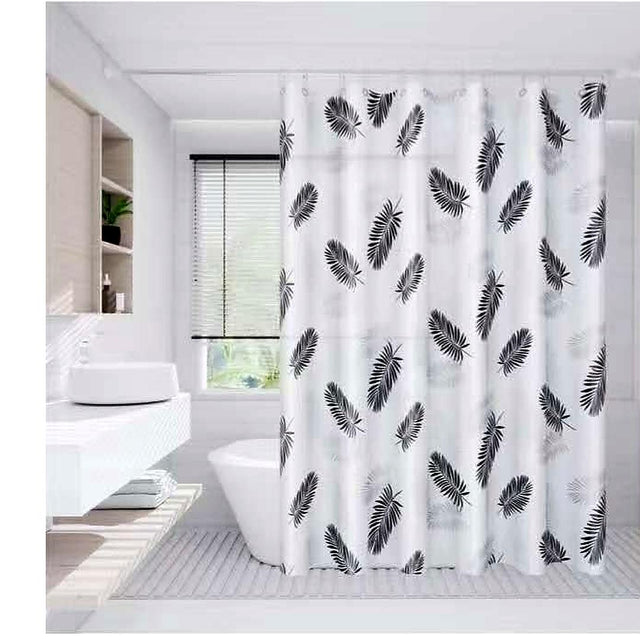 PEVA Shower Curtain — 180cm × 200cm with Hooks