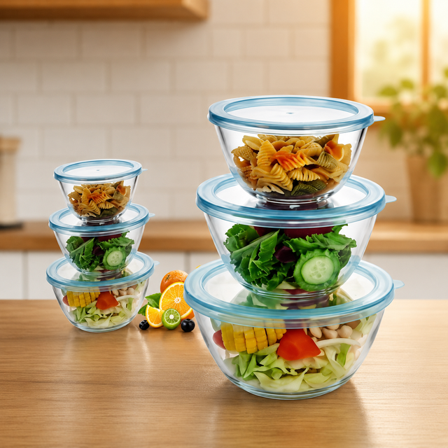 Glass storage bowls airtight lids set of 3 — iDecorators Kenya sig