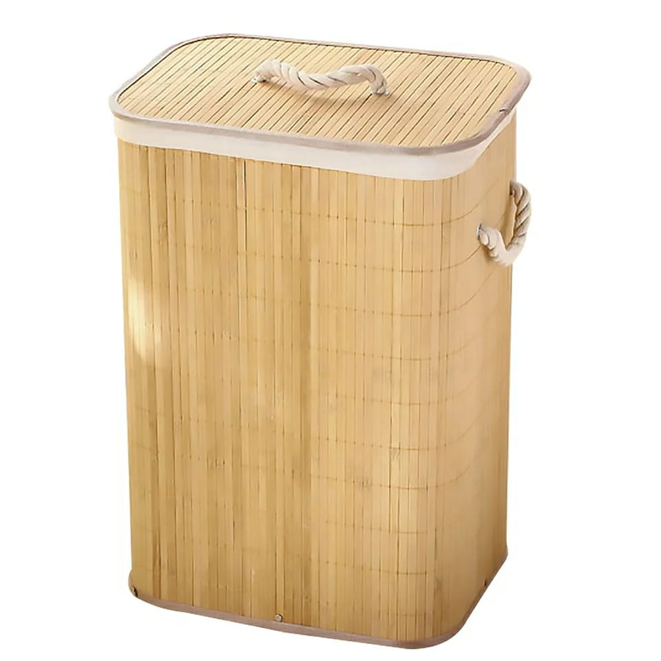 FOLDABLE LARGE CAPACITY Wooden laundry basket