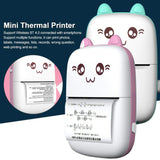 Portable Mini Pocket Bluetooth Thermal Printers with 3 FREE Roll Printing Papers/  Inkless Printer for Labels, Receipt, Photo,Notes, etc