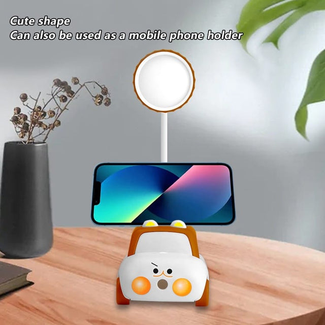 rechargeable Toy Car Study Lamp with Penholder & Sharpener