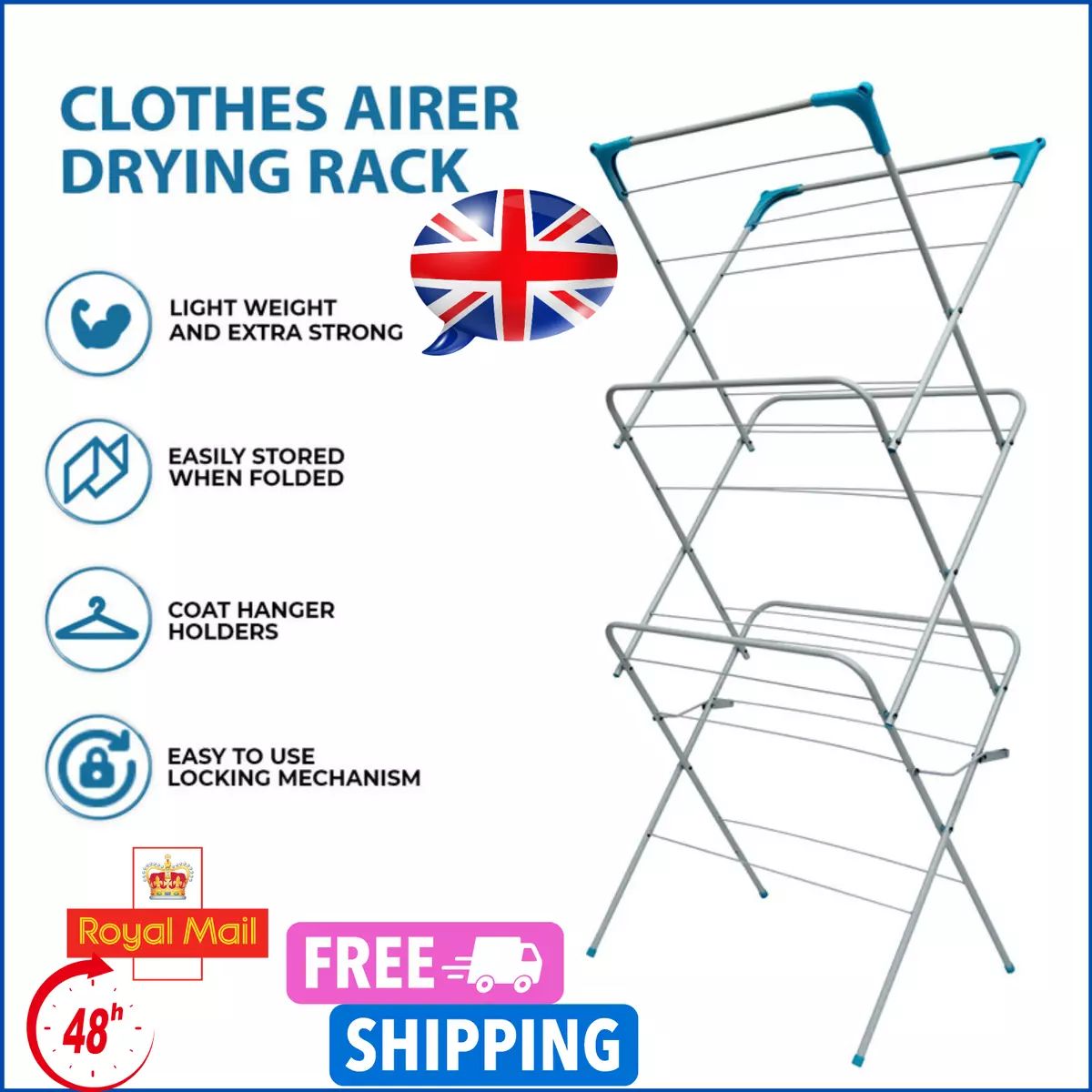 3 Tier Folding Airer Drying Rack.