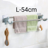 Self-Adhesive Double Pole Towel Holder / Rack 54cm