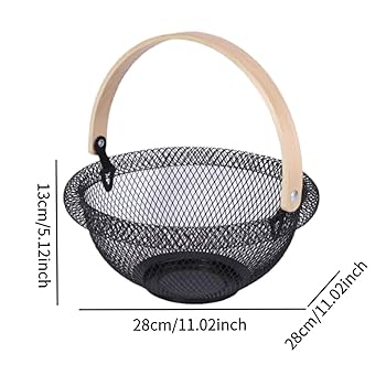 Rounded mesh fruit basket 29 cm
