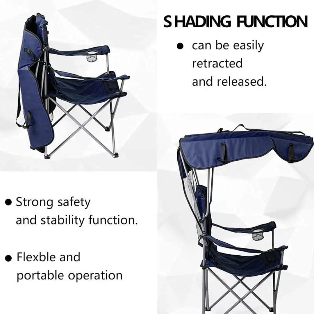 Camping Chair with Top Tent – Foldable Heavy-Duty Design