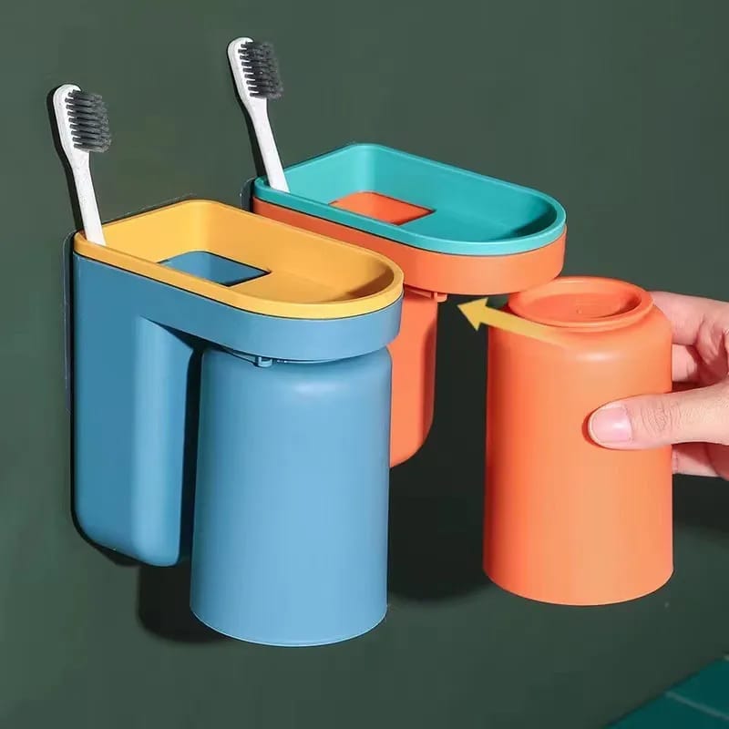 Toothbrush Holder Rack Set Wall Mounted