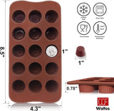 set of 2 Silicone mould tray 15 slot Dimensions 21.5 × 10.5 × 2 cm