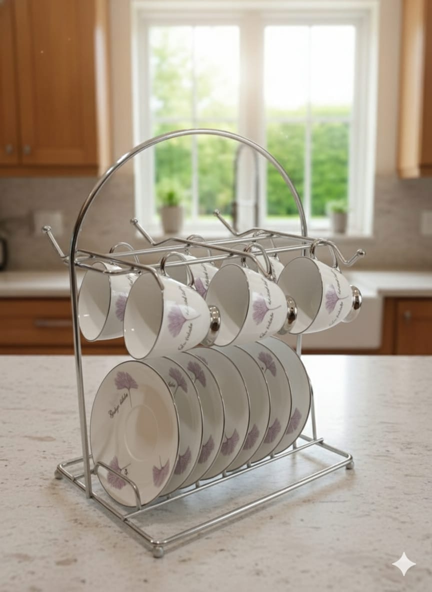 Cup and saucer rack