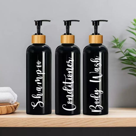 Ceramic shampoo / conditioner / body wash dispenser — 3-in-1 design