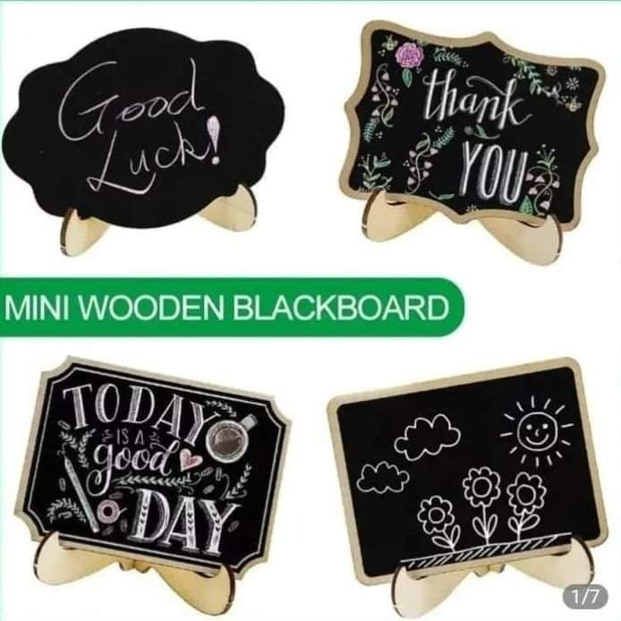 Mini wooden chalkboard 10pcs