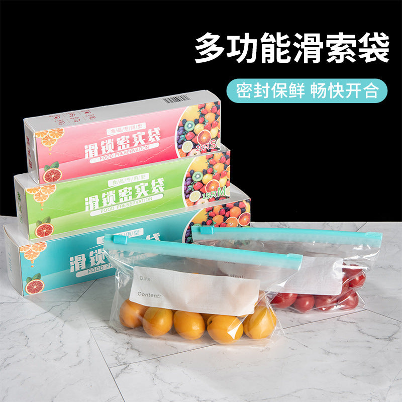 Reusable Food Storage Bags Plastic Ziplock Bags Leakproof Freezer Bags Fridge Storage Container For Meat Fruit Veggies