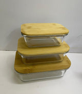 snack storage box set wooden top lid