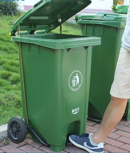 100 Litres Dustbin 2 in 1( Pedal with Wheels)