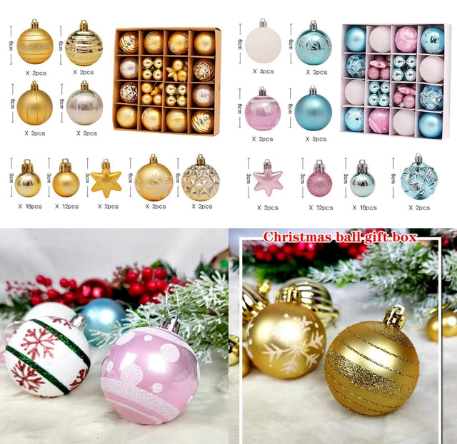 42PCS Christmas Tree Decor Balls – Blue Theme