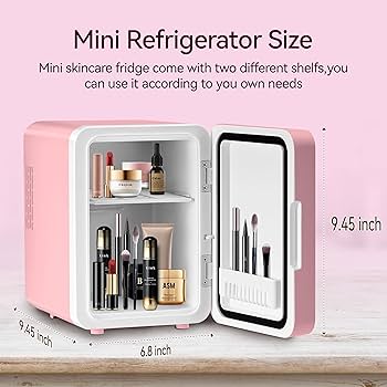 4L Portable Beauty car fridge with mirror and duo power option (car cigar DC power or AC power)