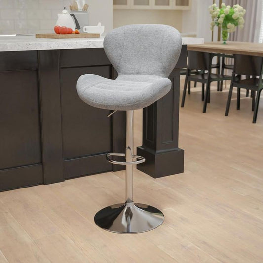 Light Grey Swivel Bar Stool