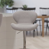 Light Grey Swivel Bar Stool