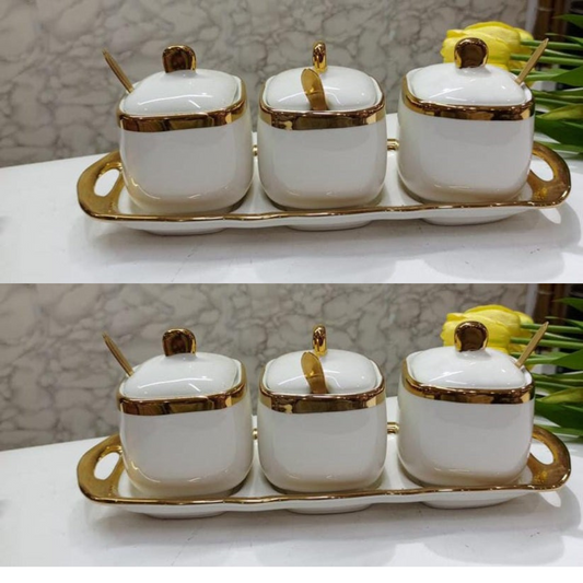 Luxurious Sugar/spice dish set