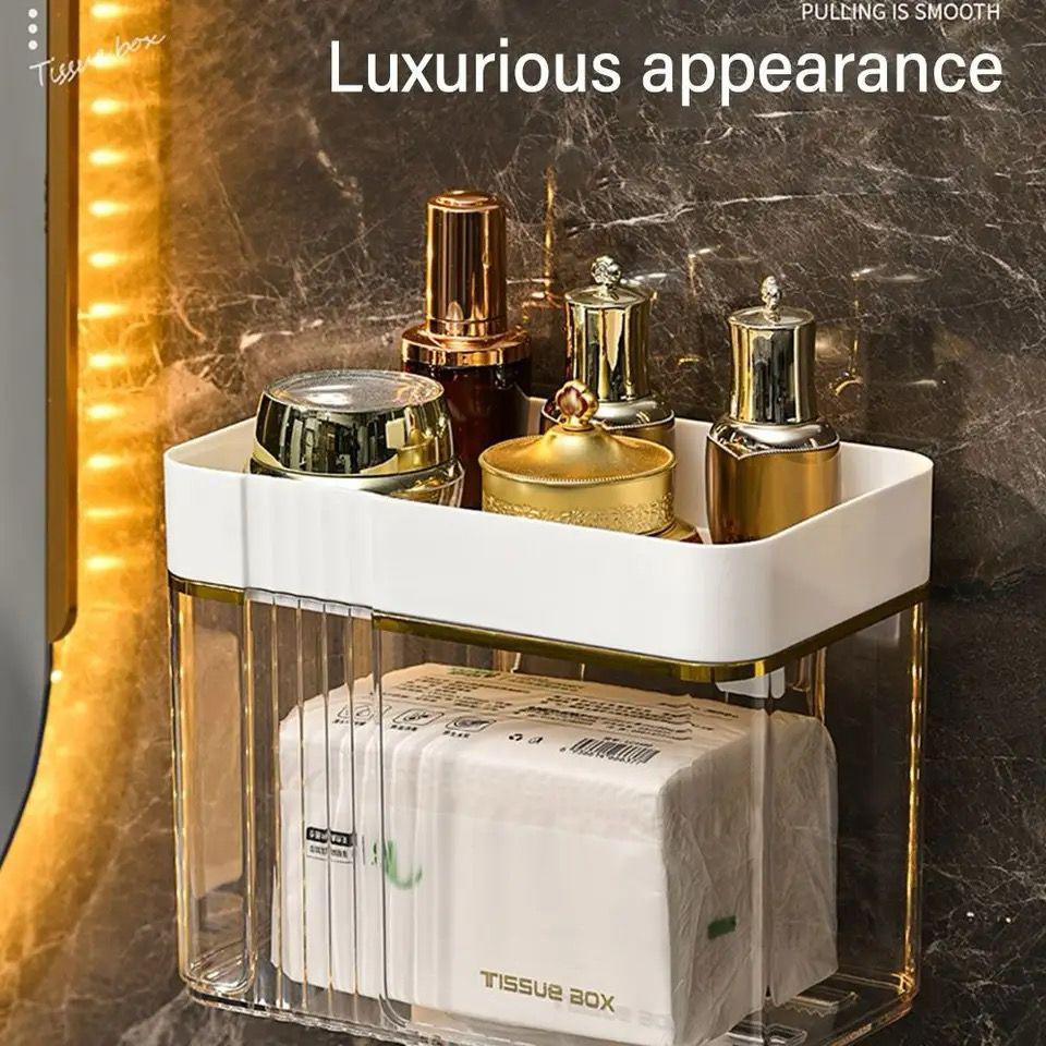 Luxury gold plated wall mounted tissue box