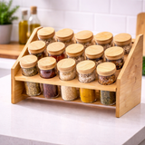 12pcs Borosilicate Airtight Spice Jar Set with Bamboo Lids & Spoons – 250ml Glass Storage Containers Kenya
