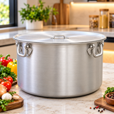 Extra Heavy Aluminium Sufuria with Lid and Handles — 400 Litres