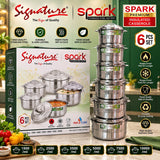 Spark Stainless Steel Insulated Hotpot Set, 1.5L to 10L — 6 Pieces