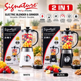 Signature 2 in 1 Electric Blender with Grinder, 500W Copper Motor and 1.5L Jar