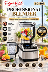 Signature Professional Blender with 2 Jars, 2000W Copper Motor and 2.5L Jar