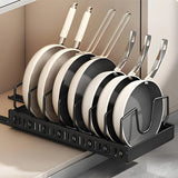 Pot and pan organiser black metal heavy duty pull out rack for under cabinet storage — iDecorators Kenya