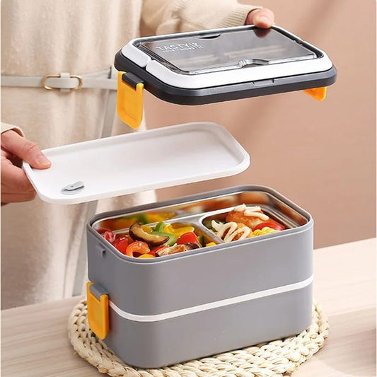 QUALITY DOUBLE LAYERED STAINLESS STEEL VACUUM  FOOD DISH