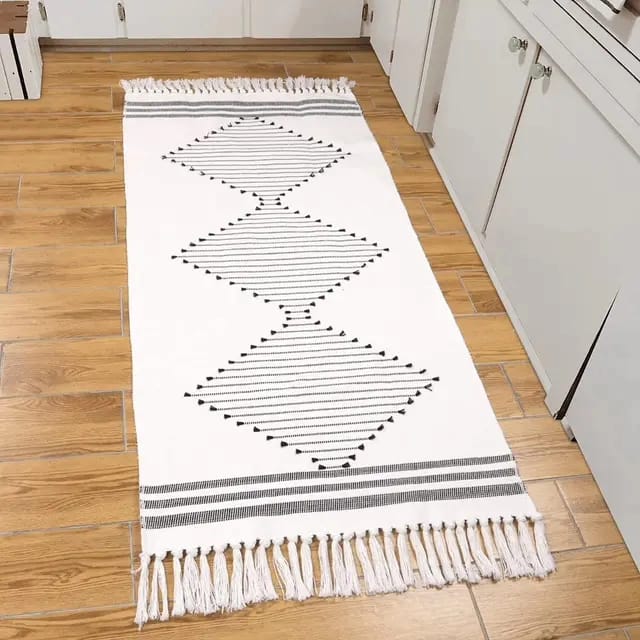 Bohemian Geometric Rugs with Tassles