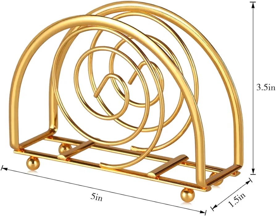 Simple square shape Metallic serviet holder